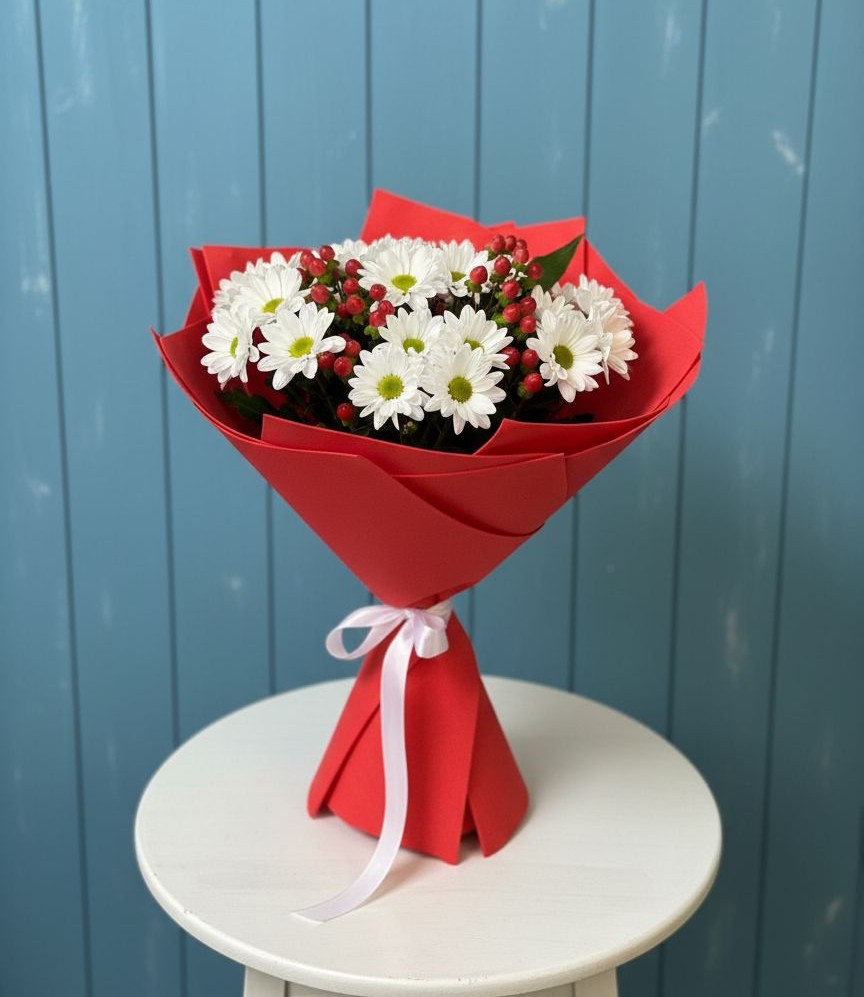 Букет цветов из: Хризантемы в Русской Поляне