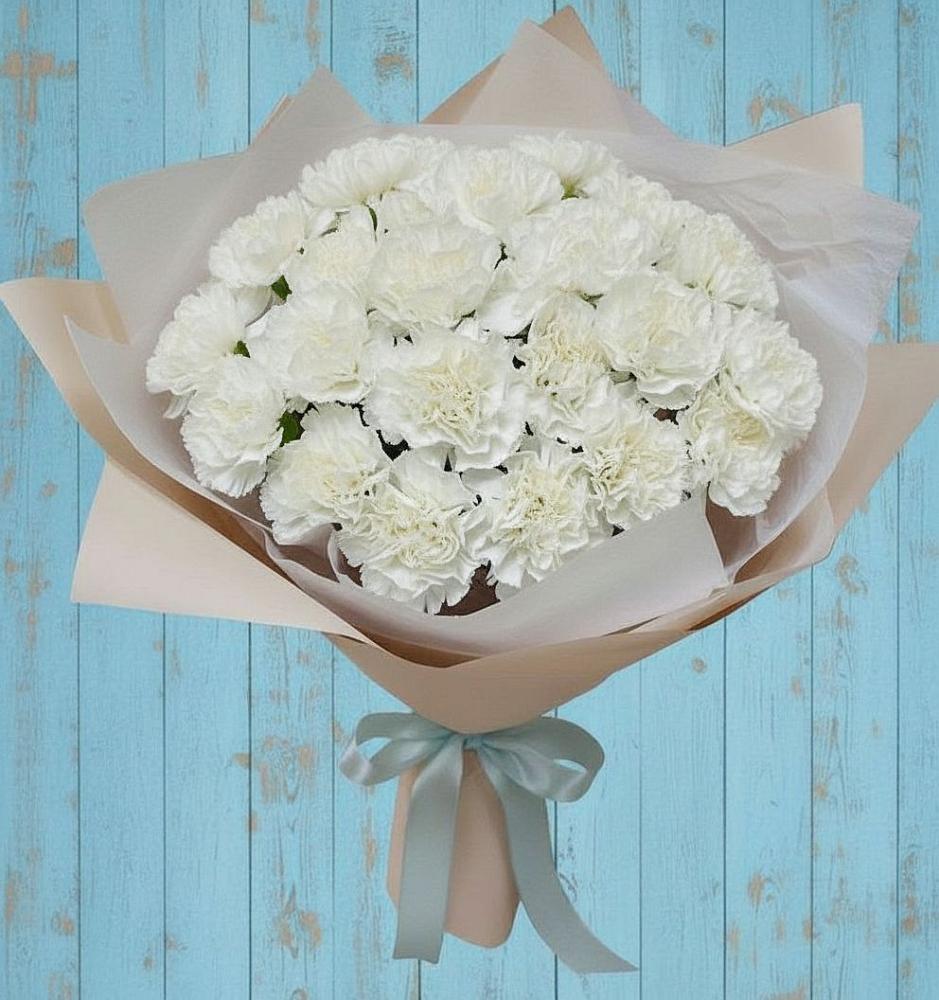 Букет цветов из: Гвоздики в Русской Поляне