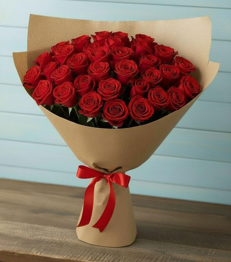 Букет Красные розы Милано в Русской Поляне