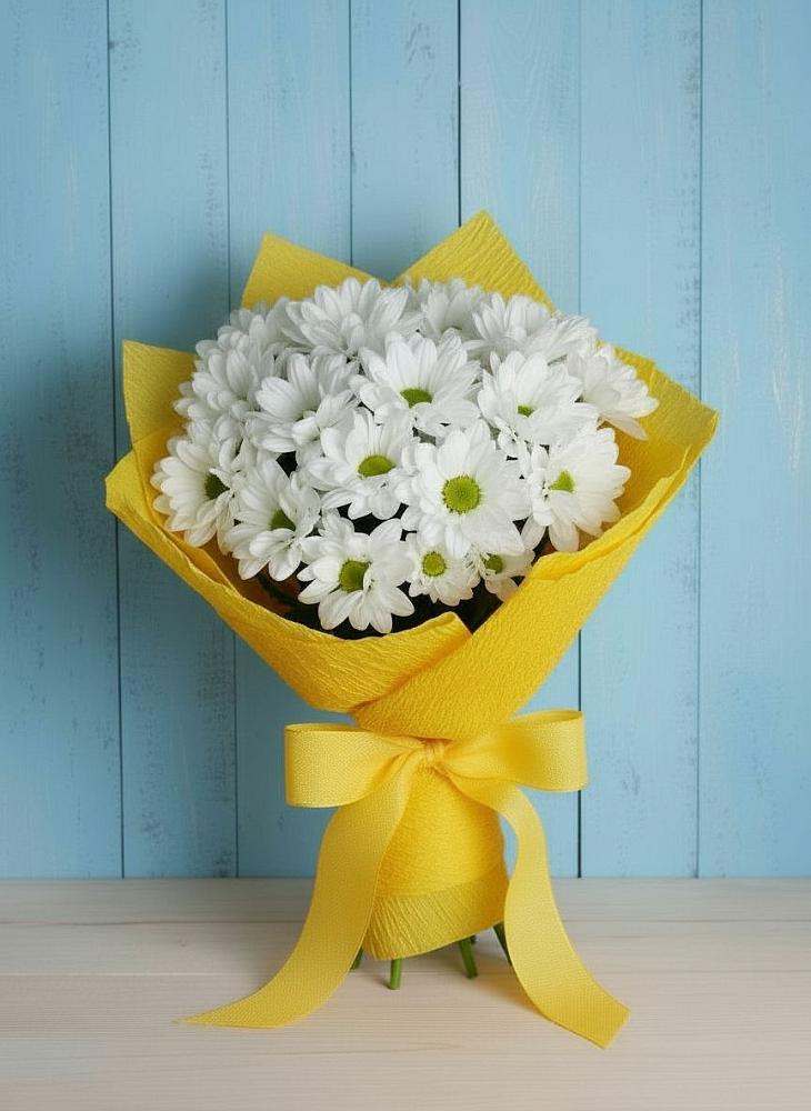 Букет цветов из: Хризантемы в Русской Поляне