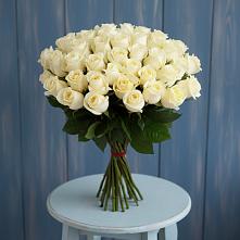 Букет 51 Белая роза Эдлесс Лав #REPLACE_PRED# Русской Поляне