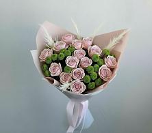 Букет цветов из:  Розы и Хризантемы #REPLACE_PRED# Русской Поляне