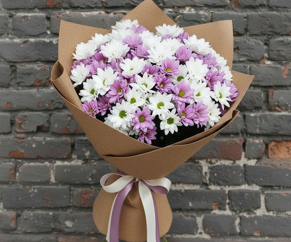 Букет цветов из: Хризантемы в Русской Поляне