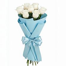 Букет 7 белых роз Проуд #REPLACE_PRED# Русской Поляне