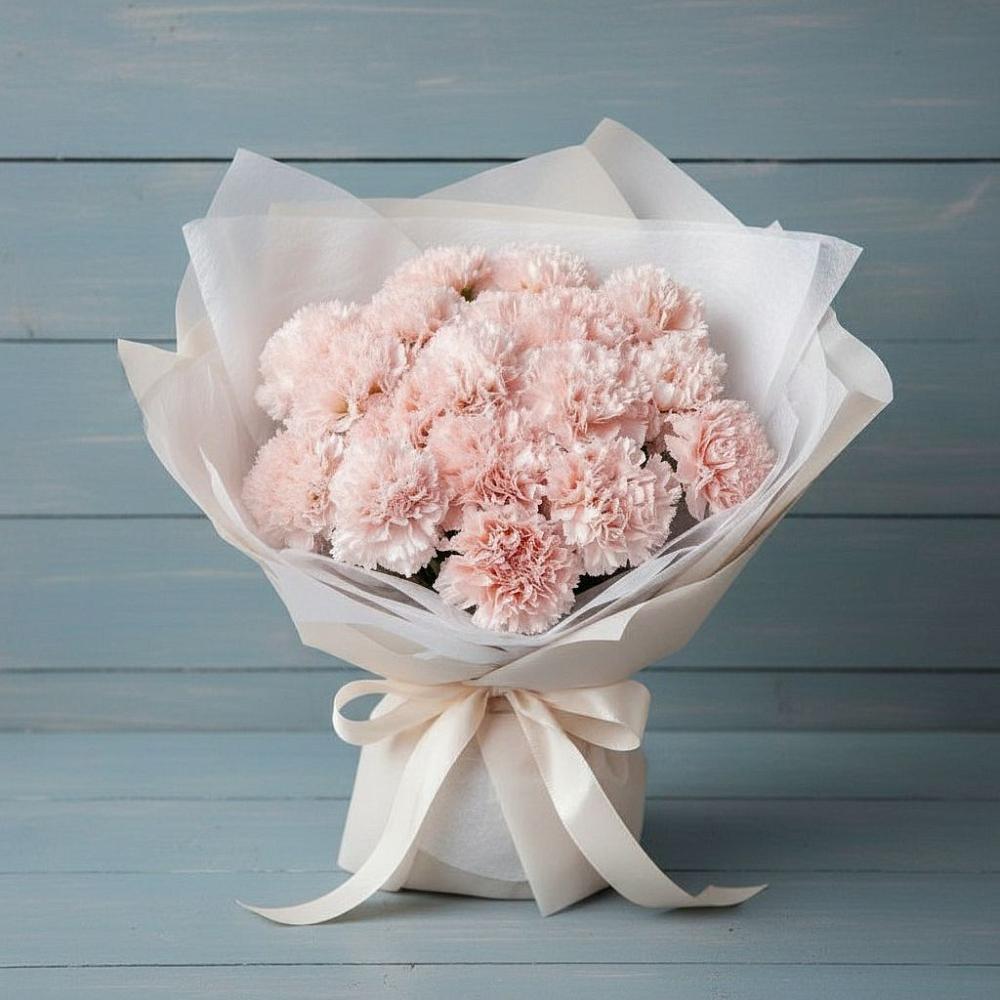 Букет цветов из: Гвоздики в Русской Поляне