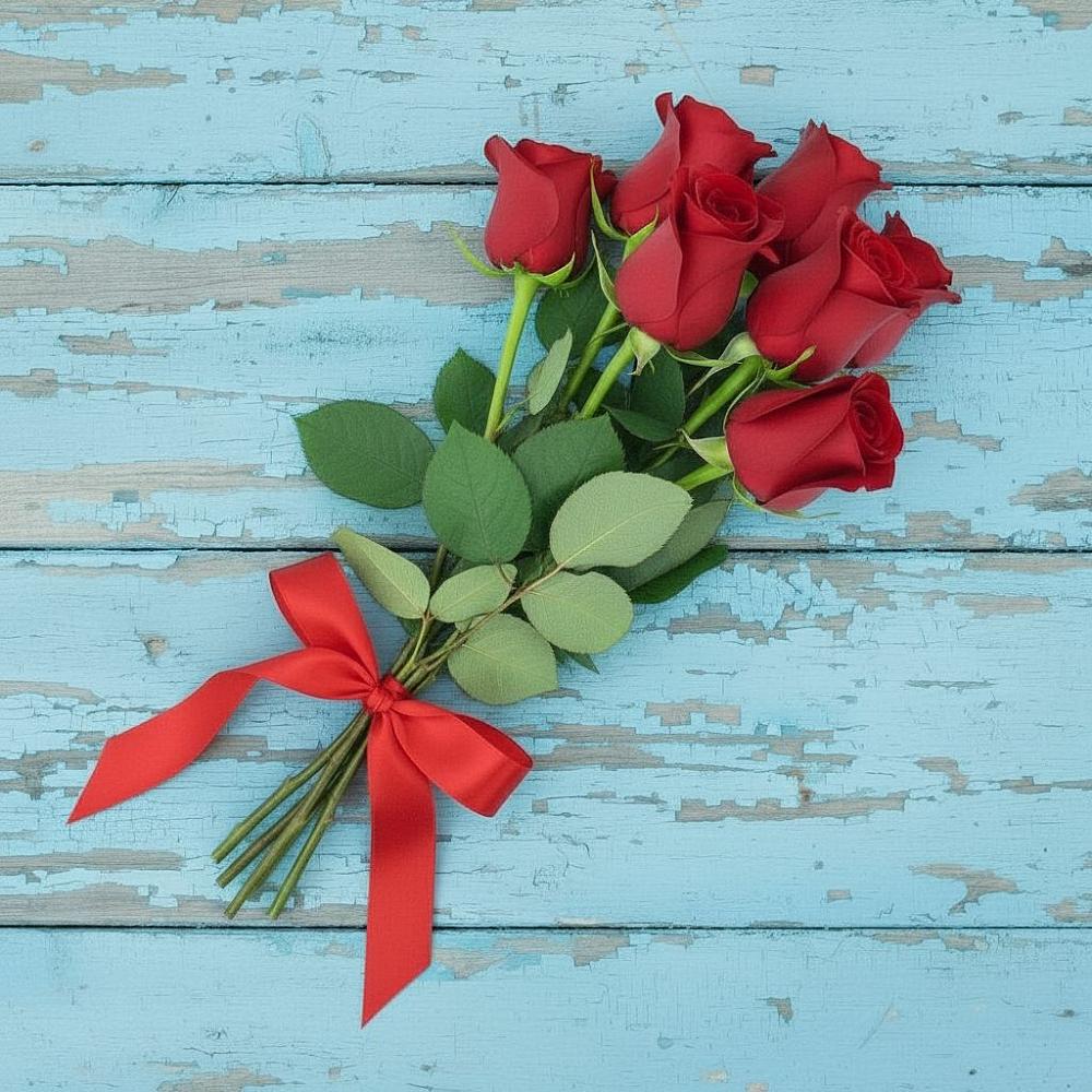 Букет Красные розы в Русской Поляне