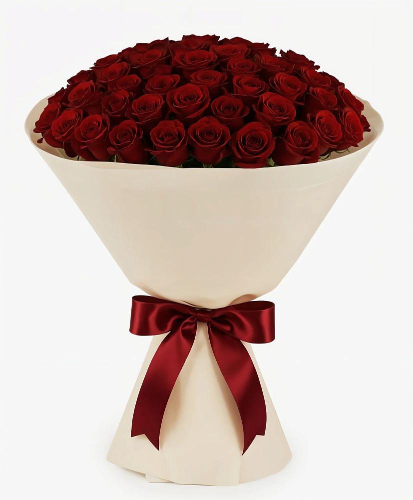 Букет 101 Бордовая роза Блэк Бакарра в Русской Поляне