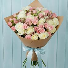 Букет цветов из:  Розы #REPLACE_PRED# Русской Поляне